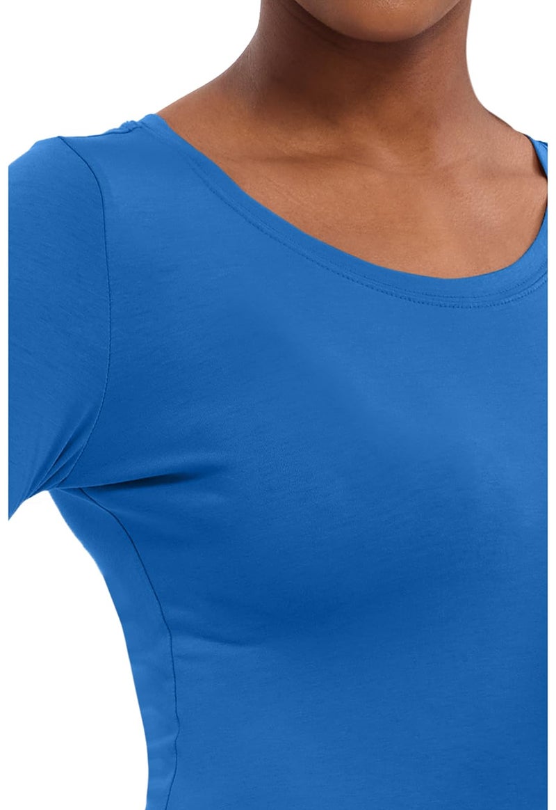 Healing Hands Women's Underscrub Soft Knit Melissa Longsleeve Scrub Tee with Breathable & Easy Care Fabric 5047, M, Royal - Image 4